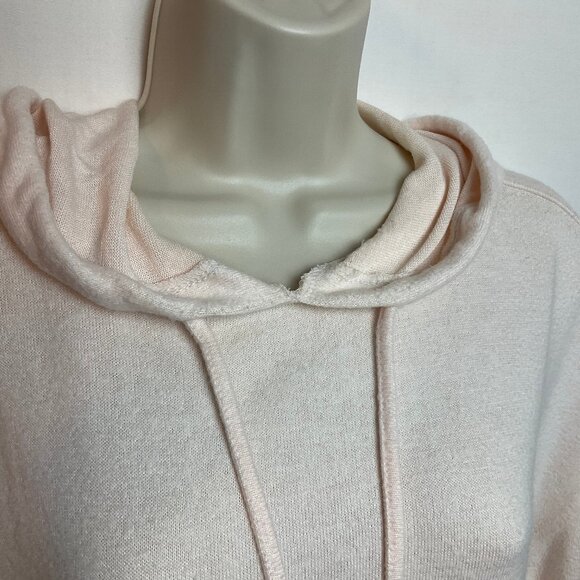 LC Lauren Conrad Pink Sz Small -- ruffle hoodie shirt feminine with pocket - Picture 2 of 11